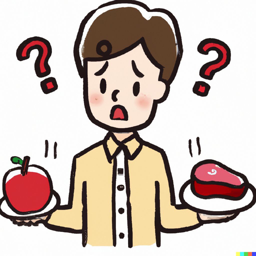 entscheidung fleisch oder apfel